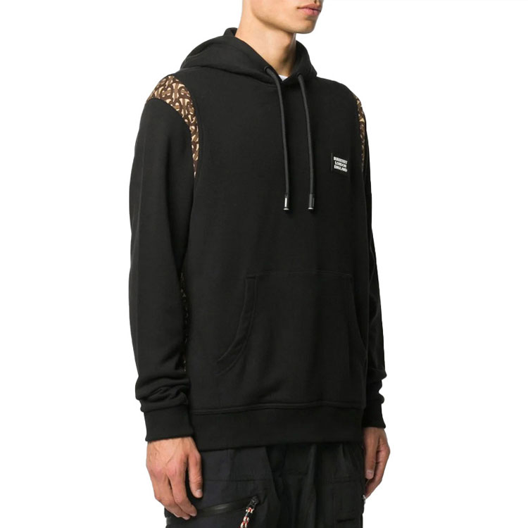 Burberry Black/Brown Letter Pattern Drawstring Hoodie 80316001 圖 5