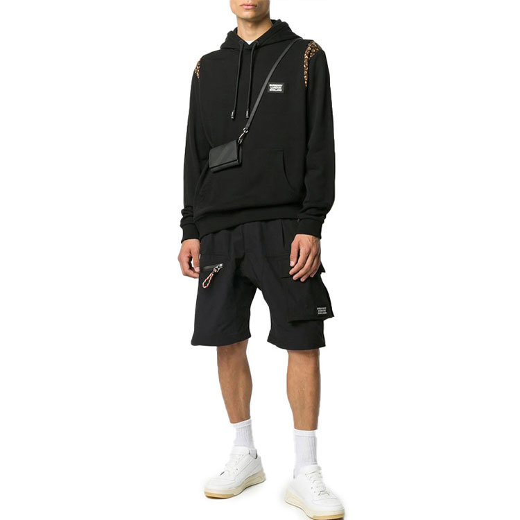 Burberry Black/Brown Letter Pattern Drawstring Hoodie 80316001 圖 7
