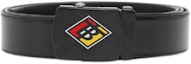 Order Burberry Black Canvas Leather Belt with Logo Plaque, Width 3.5CM. 80217561
