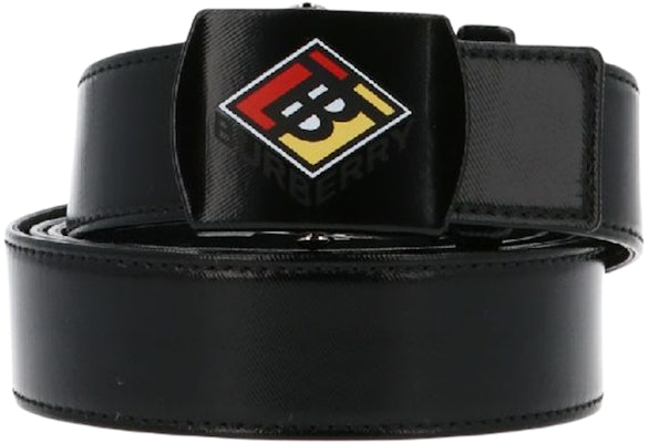 Burberry Black Canvas Leather Belt with Logo Plaque, Width 3.5CM. 80217561 Purchase Burberry Black Canvas Leather Belt with Logo Plaque, Width 3.5CM. 80217561