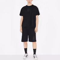 Lookbook Pantalones cortos negros Burberry con logo y diseño de caballero ecuestre para hombre. 80697681