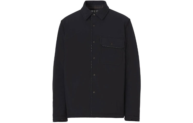 Burberry Black Check Reversible Jacket with Logo Print and Single-Breasted Design. 80438381 圖 3