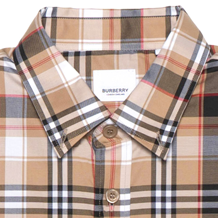 Burberry Black Checkered Long Sleeve Shirt with Embroidery 80368701 圖 7