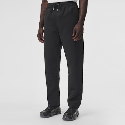 Burberry Black Cotton-Linen Blend Jogger Knit Sweatpants 80414461 Shop Burberry Black Cotton-Linen Blend Jogger Knit Sweatpants 80414461