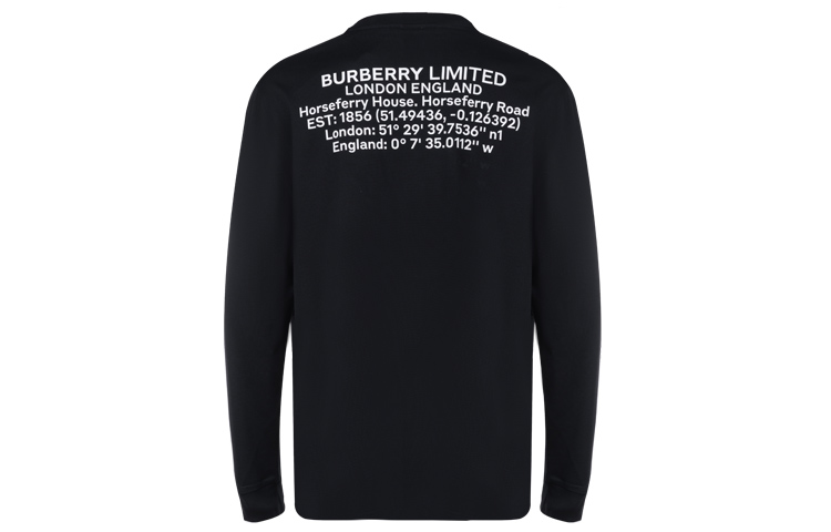 Lookbook Sudadera Negra de Algodón Burberry con Logo en la Espalda. 80455481