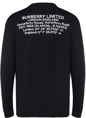 Sudadera Negra de Algodón Burberry con Logo en la Espalda. 80455481 Lookbook Sudadera Negra de Algodón Burberry con Logo en la Espalda. 80455481