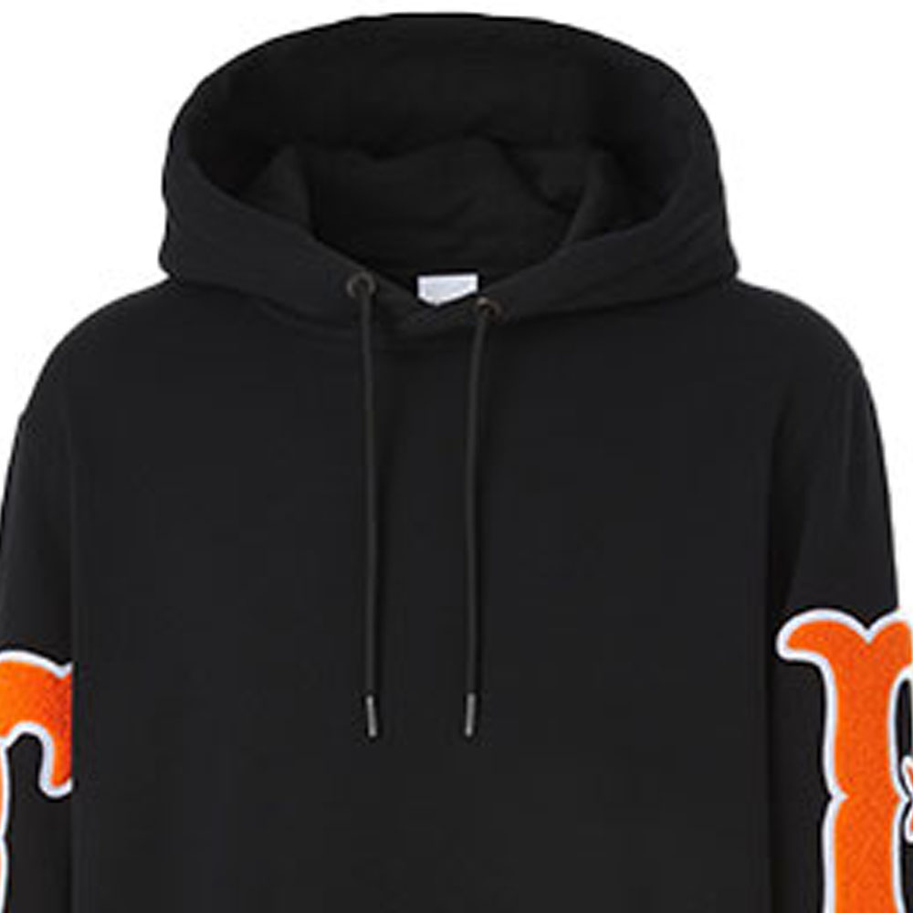 Details for 博柏利黑色字母圖案設計棉質連帽衫。 80426991