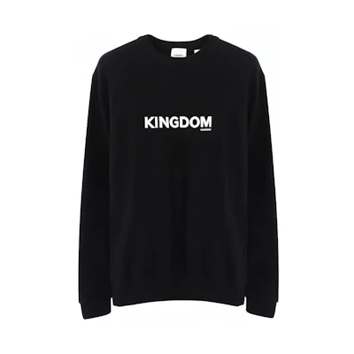 Burberry Black Crewneck Sweatshirt with Letter Print 80244431
