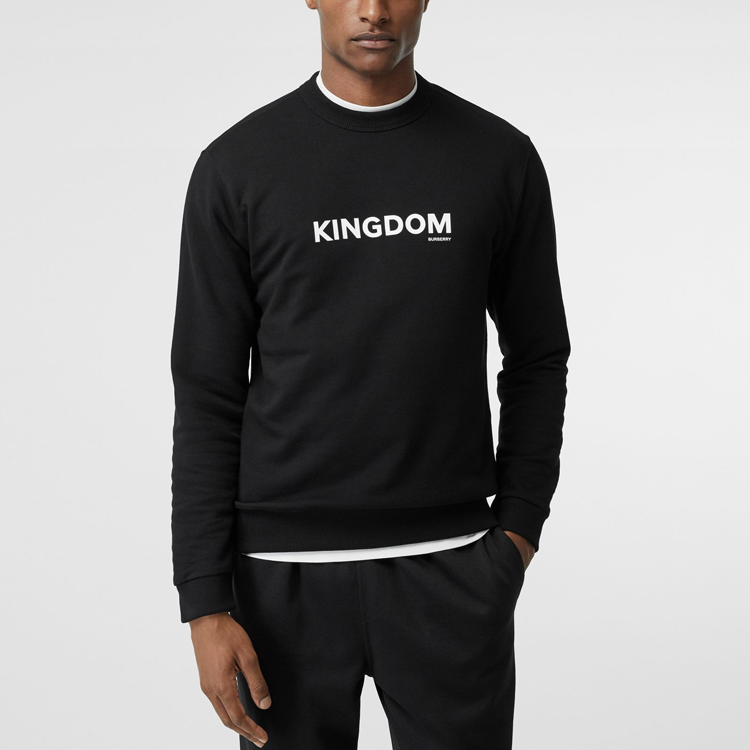 Purchase 博柏利黑色字母印花圆领卫衣 80244431