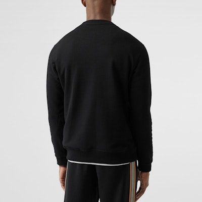 Burberry Black Crewneck Sweatshirt with Letter Print 80244431 Details for Burberry Black Crewneck Sweatshirt with Letter Print 80244431