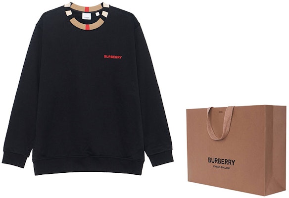 Burberry Black Crewneck Sweatshirt with Multicolor Letter Embroidery 80076931 Shop Burberry Black Crewneck Sweatshirt with Multicolor Letter Embroidery 80076931
