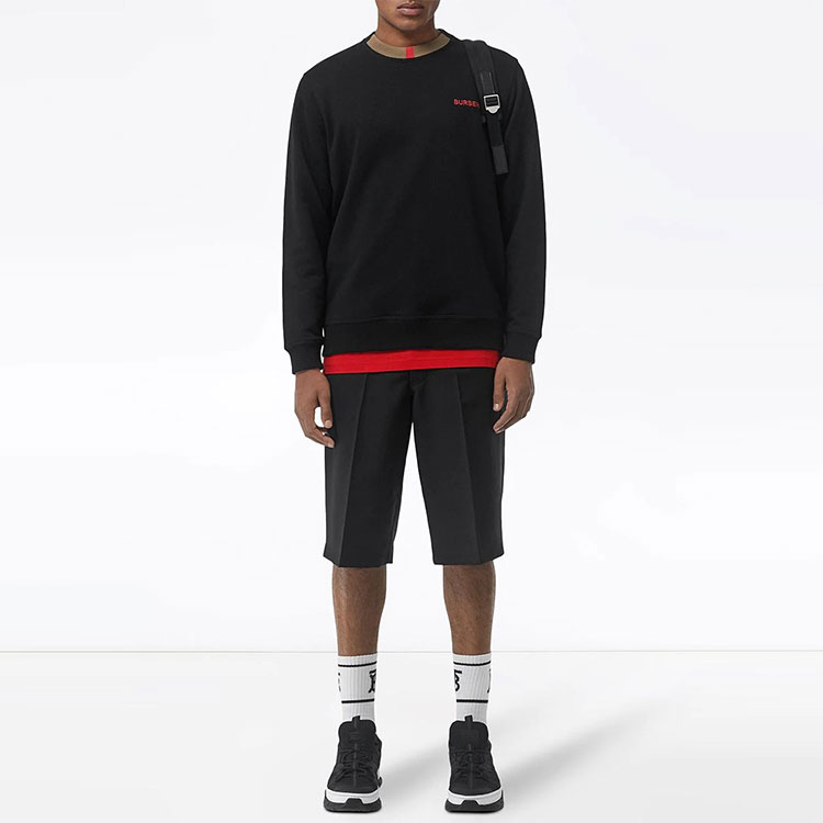 Purchase 博柏利黑色圆领卫衣多彩字母刺绣 80076931