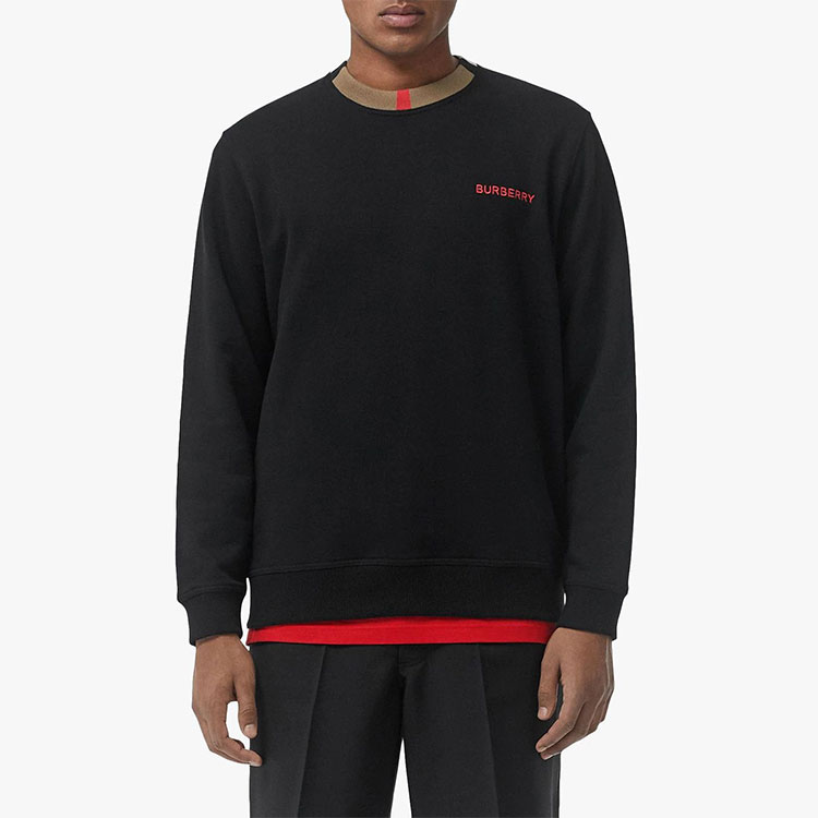 Details for 博柏利黑色圆领卫衣多彩字母刺绣 80076931