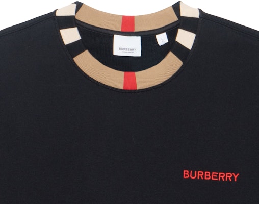Burberry Black Crewneck Sweatshirt with Multicolor Letter Embroidery 80076931 Cheap Burberry Black Crewneck Sweatshirt with Multicolor Letter Embroidery 80076931
