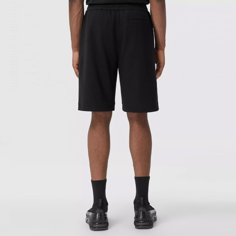 Burberry Black Deer Embroidered Casual Cotton Shorts with Elastic Waist. 80426901 圖 5