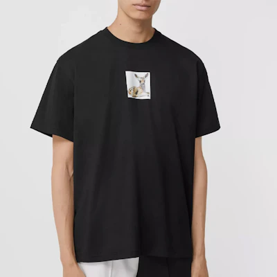 博柏利黑色鹿纹休闲圆领T恤 80223691 Purchase 博柏利黑色鹿纹休闲圆领T恤 80223691
