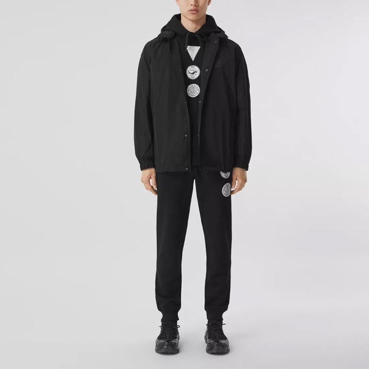 Burberry Black Detachable Hood Logo Jacket. 80431441 圖 4