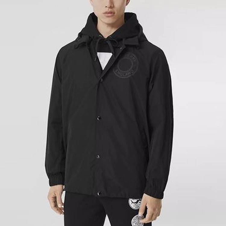 Burberry Black Detachable Hood Logo Jacket. 80431441 圖 5