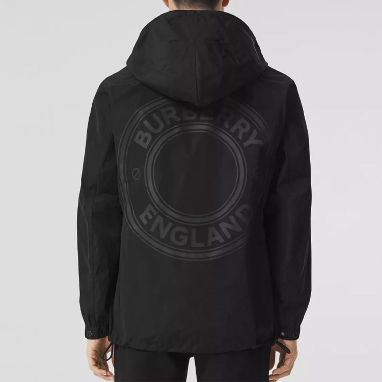 Burberry Black Detachable Hood Logo Jacket. 80431441 圖 6