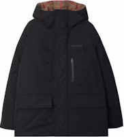 Burberry Black Detachable Warmer Logo Hooded Down Parka Jacket 8105235 Burberry Black Detachable Warmer Logo Hooded Down Parka Jacket 8105235