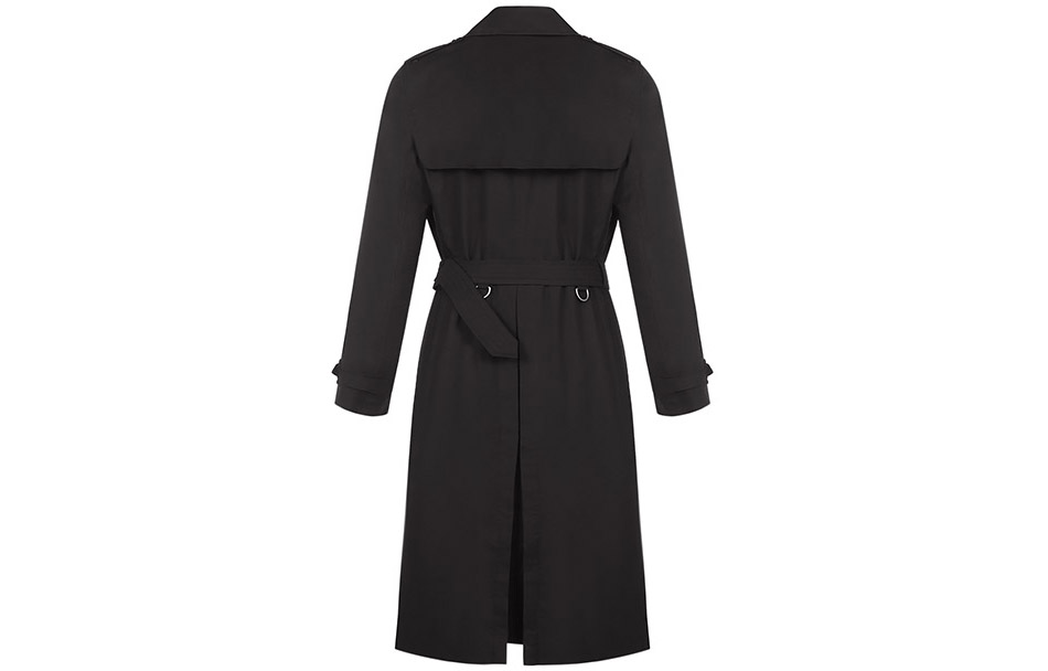 Lookbook 버버리 블랙 더블 버튼 롱 트렌치 코트 80458601