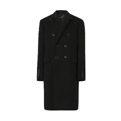 Burberry Black Double-Breasted Mid-Length Casual Coat. 80477811