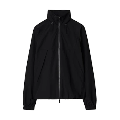 Burberry Black EKD Cotton Blend High Collar Zip-Up Jacket for Men. 80920551