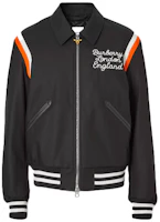 Burberry Black Embroidered Deer Logo Zip Bomber Jacket 80367941 Burberry Black Embroidered Deer Logo Zip Bomber Jacket 80367941