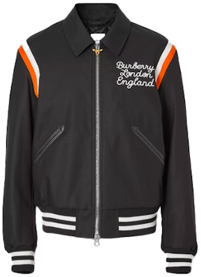 Burberry Black Embroidered Deer Logo Zip Bomber Jacket 80367941 Order Burberry Black Embroidered Deer Logo Zip Bomber Jacket 80367941