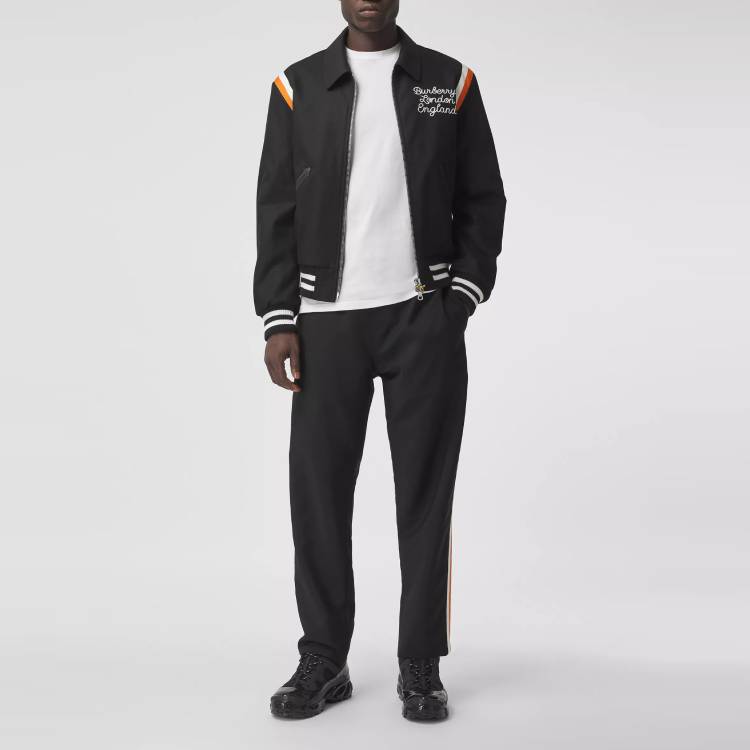 Burberry Black Embroidered Deer Logo Zip Bomber Jacket 80367941 圖 5