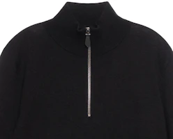 Details for Burberry 黑色高領半拉鏈毛衣條紋袖口設計. 80443251