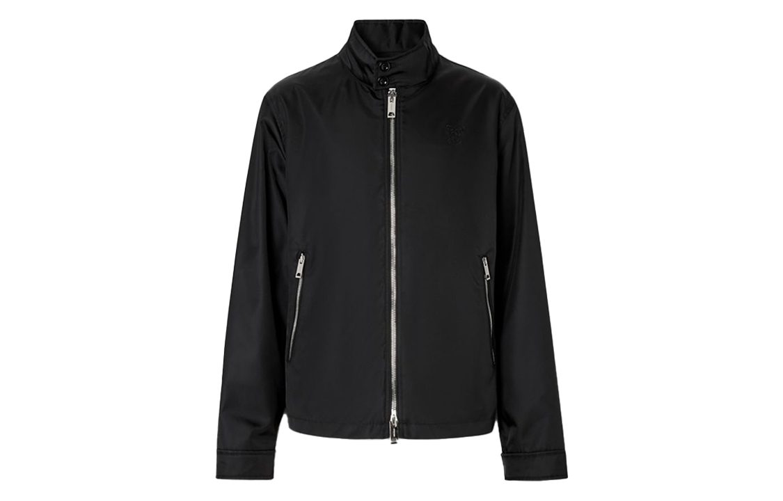 Burberry Black High-Neck Water-Resistant Zipped Jacket 80340291