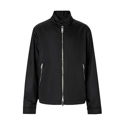 Burberry Black High-Neck Water-Resistant Zipped Jacket 80340291