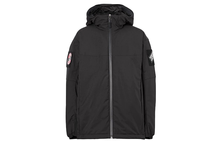 Burberry Black Hooded Jacket with Sleeve Logo 80223121