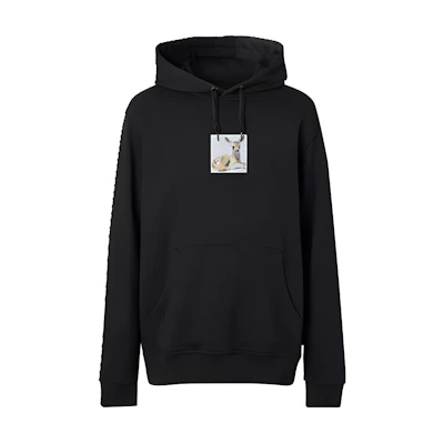 Burberry Black Hoodie Deer Print Unisex Sweatshirt Long Sleeve 8022374-A1189