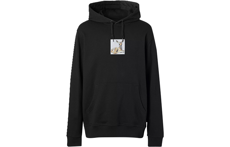 Order Burberry Black Hoodie Deer Print Unisex Sweatshirt Long Sleeve 8022374-A1189