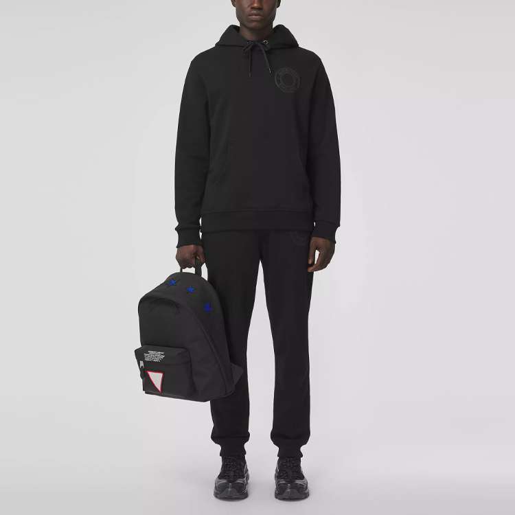 Burberry Black Hoodie Pullover Sweatshirt Long Sleeve Solid Color 80422291 圖 4