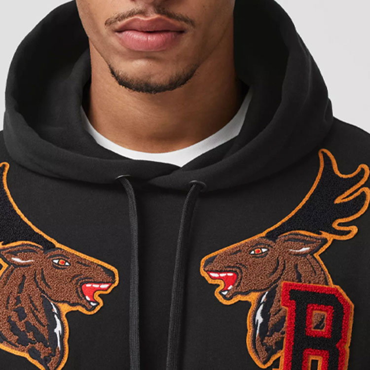 Burberry Black Hoodie with Animal Letter Print 80369111 圖 5