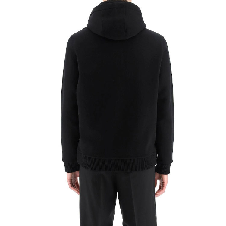 Burberry Black Hoodie with Solid Color and Logo Print Design. 80483181 圖 4