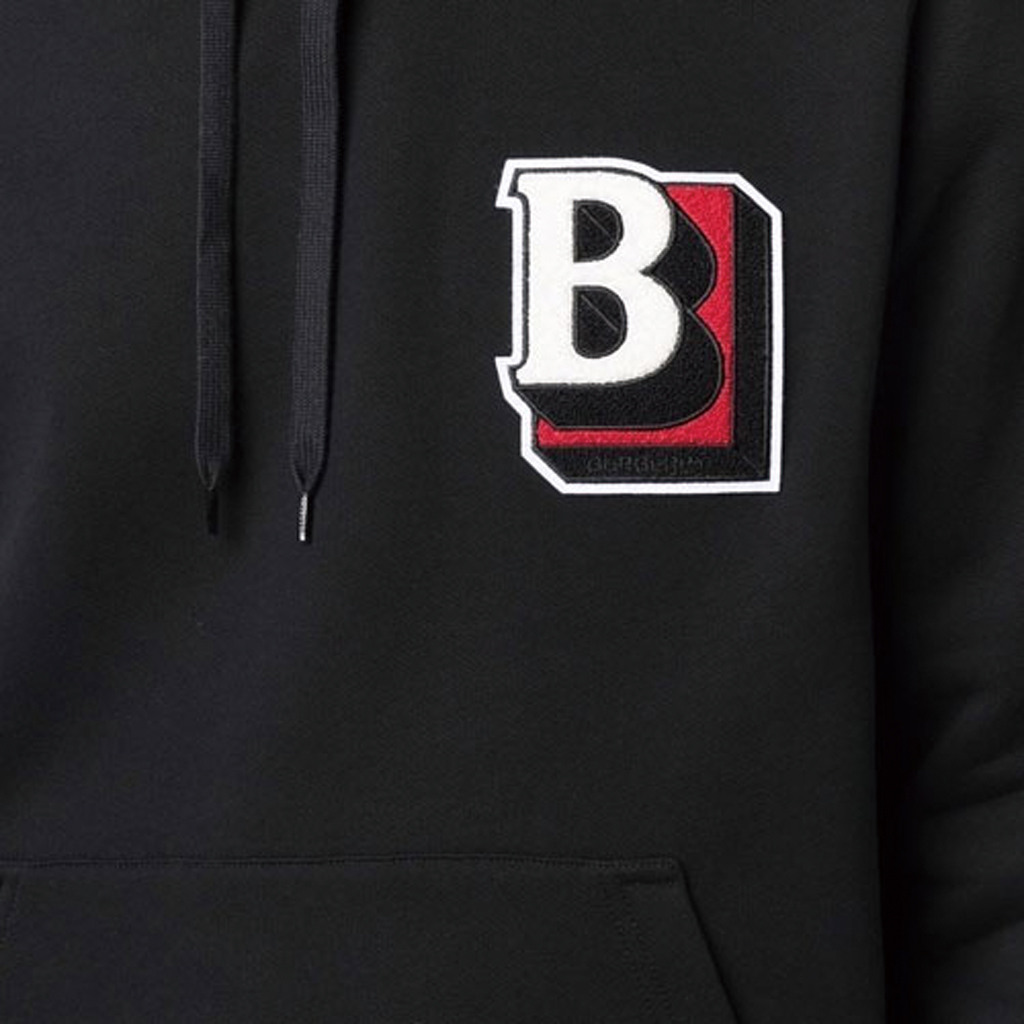 Burberry Black Hoodie with Solid Color and Logo Print Design. 80483181 圖 5