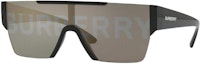 Order Burberry Black Irregular Shaped Sunglasses with Side Letter Engraving. BE42913001/G