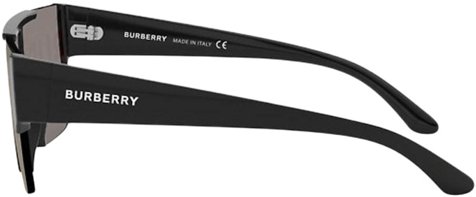 Burberry Black Irregular Shaped Sunglasses with Side Letter Engraving. BE42913001/G Shop Burberry Black Irregular Shaped Sunglasses with Side Letter Engraving. BE42913001/G