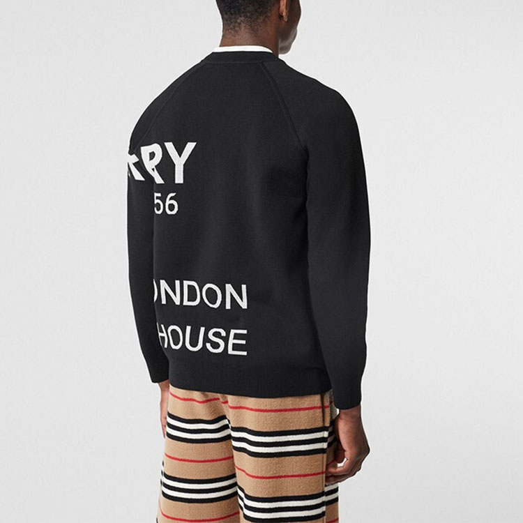 Burberry Black Jacquard Knit Sweater 80133341 圖 5