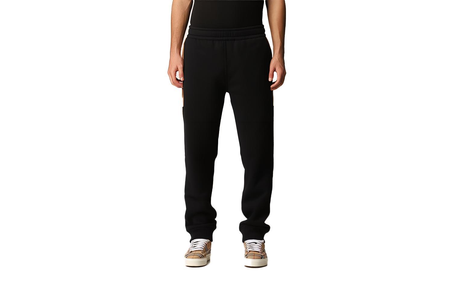 Burberry Black Jogger Knit Sweatpants with Drawstring Casual Style. 80450131