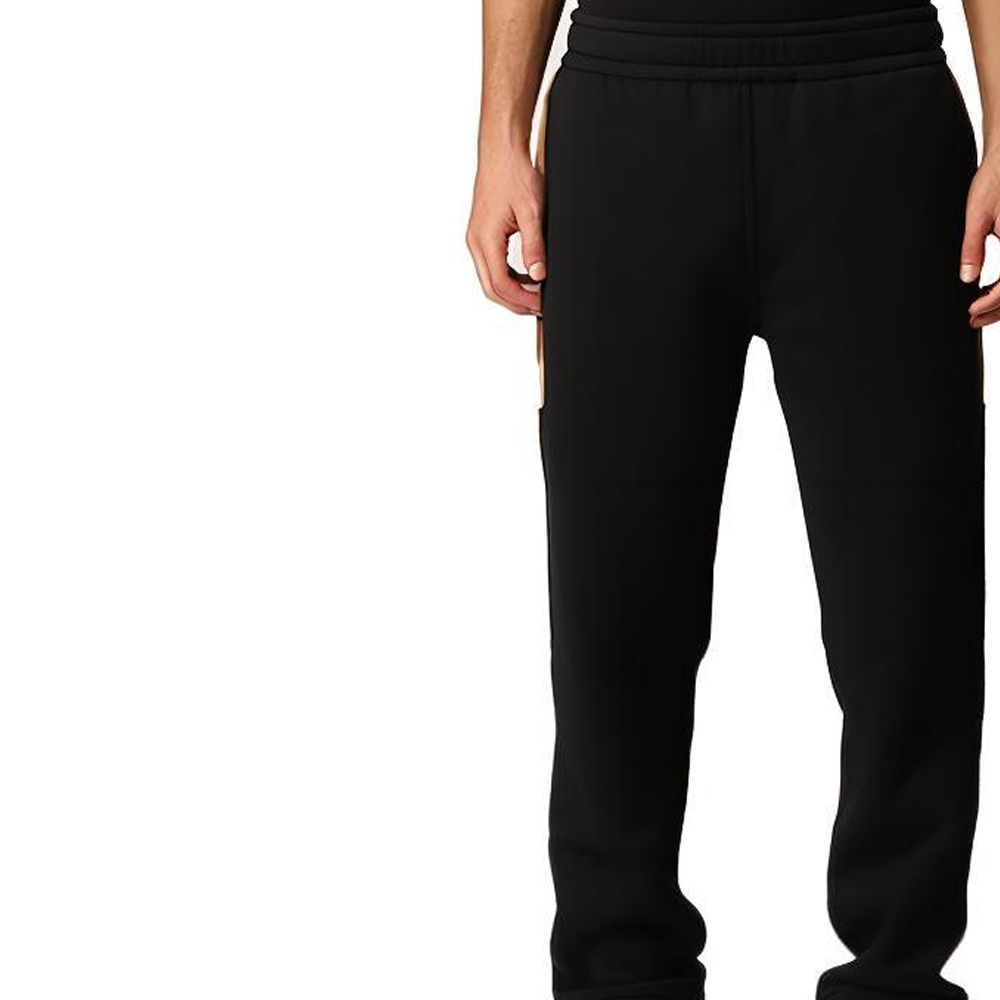 Details for Burberry Seluar Jogger Rajut Hitam dengan Drawstring Gaya Santai. 80450131