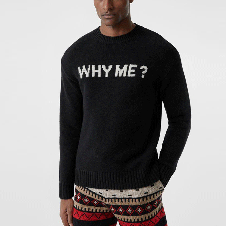 Burberry Black Knitted Crewneck Long Sleeve Sweater. 80236611 圖 8