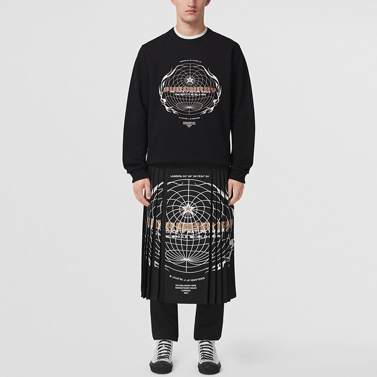 Burberry Black Letter Graphic Spherical Logo Sweatshirt 80482901 圖 3