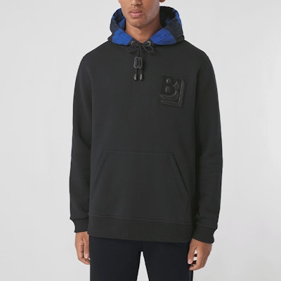 Burberry Black Letter Print Hooded Pullover Sweatshirt 80499551 Shop Burberry Black Letter Print Hooded Pullover Sweatshirt 80499551