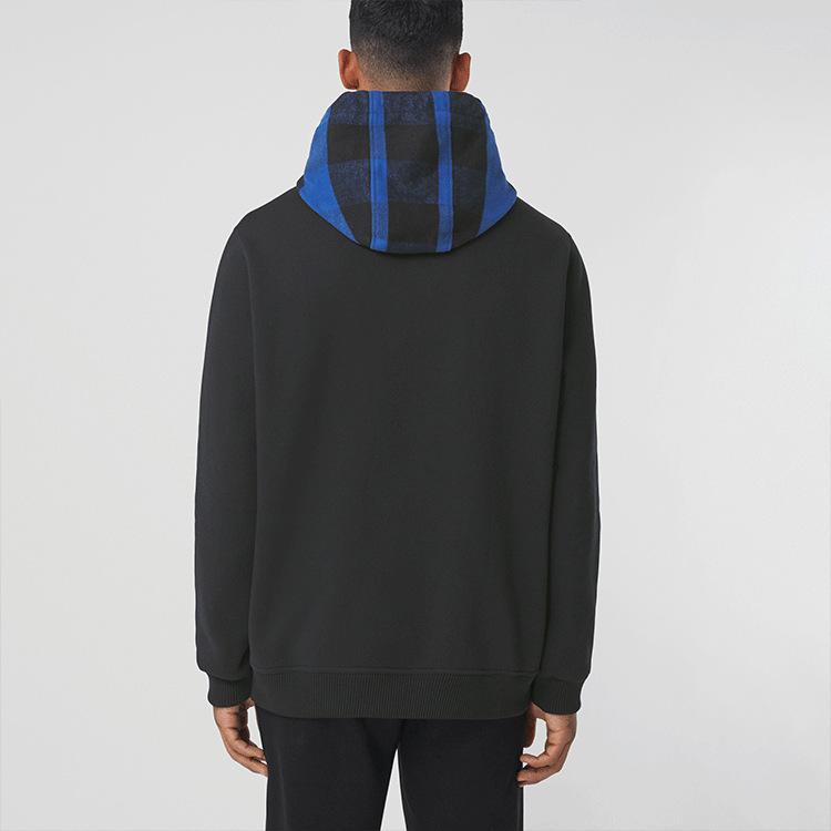 Purchase Burberry Black Letter Print Hooded Pullover Sweatshirt 80499551