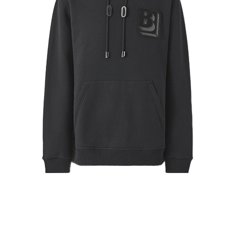 Sizing Burberry Black Letter Print Hooded Pullover Sweatshirt 80499551